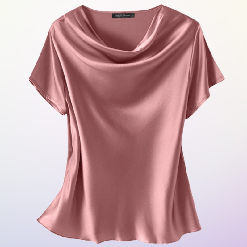 Smaro - Casual Short Sleeve Blouse With O Neck