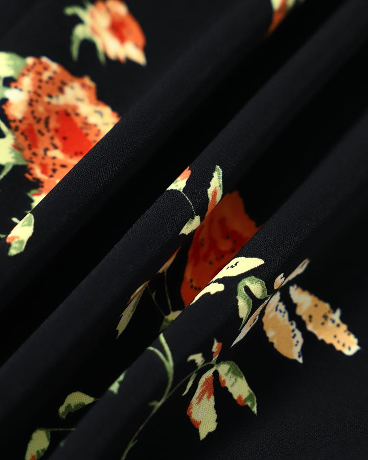 kambria - Short Sleeve Floral Midi Dress
