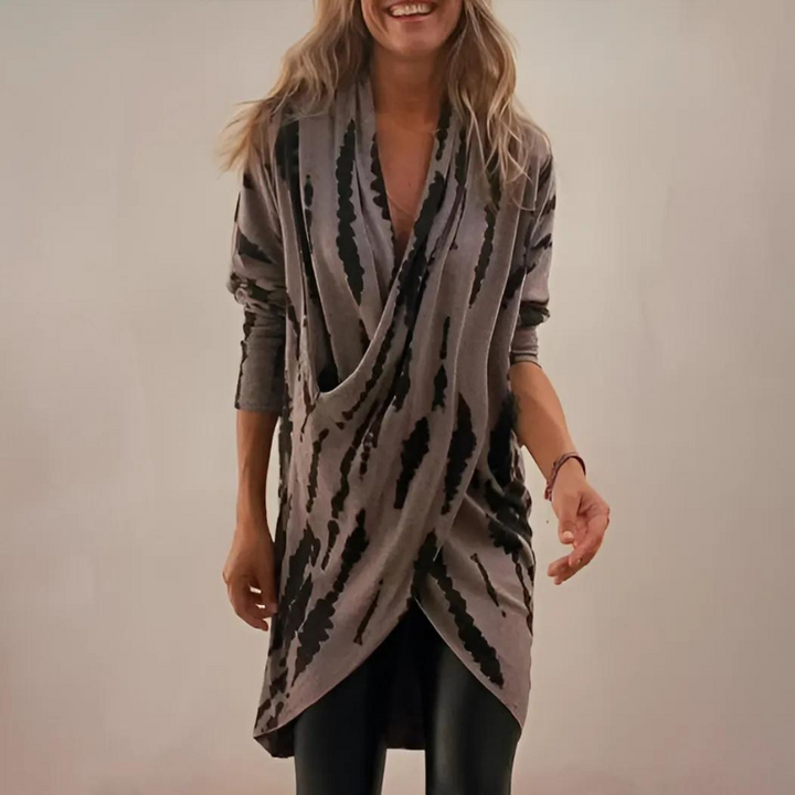 Makayla - Loose Fit Multi Buckle V-Neck Pocket Dress