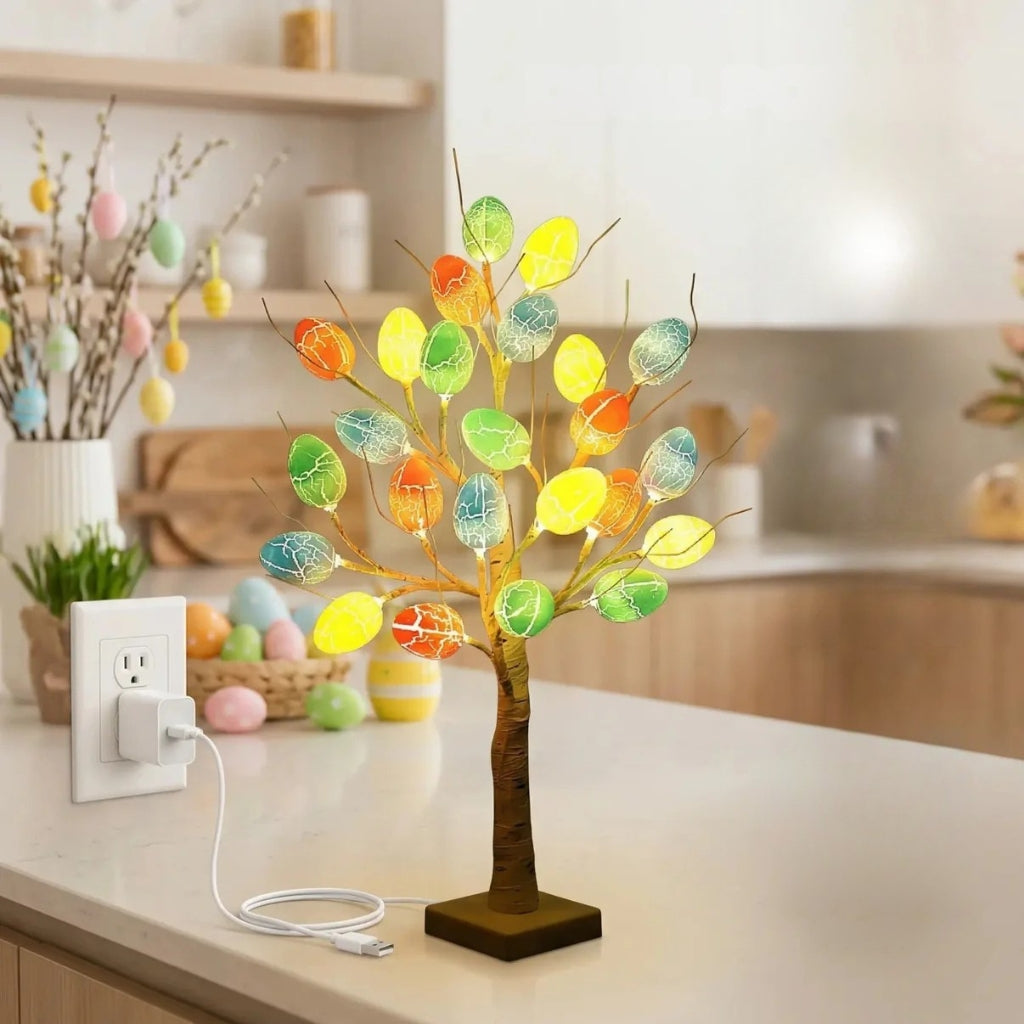 Lighted Spring Decor SpringAura - Colorful LED Easter Light Tree for Festive Home Decor ...