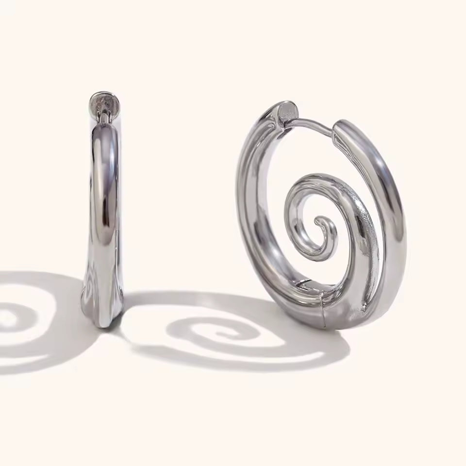 Kaliah - Spiral Hoop Earrings