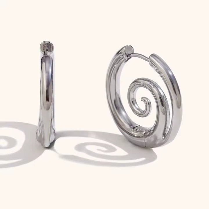 Kaliah - Spiral Hoop Earrings
