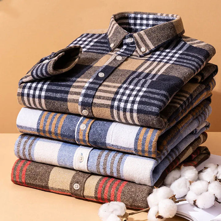 Balthar - Plaid Button-Up Long Sleeve Shirt