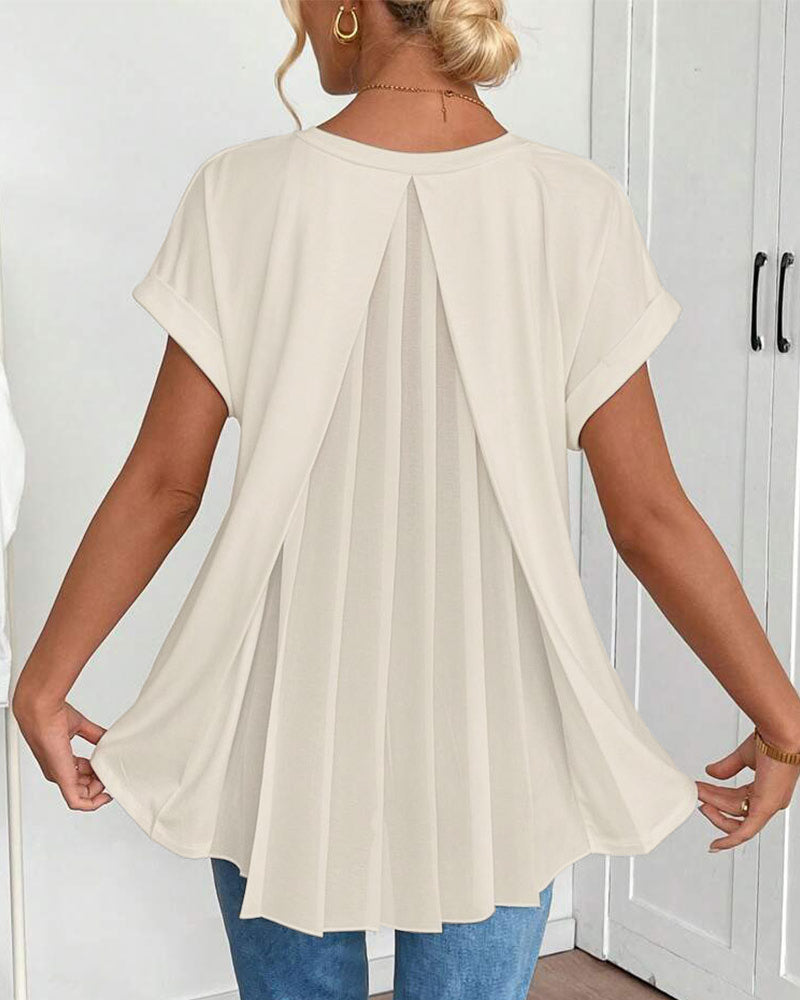 Liyanna - Patchwork Short Sleeve T-Shirt