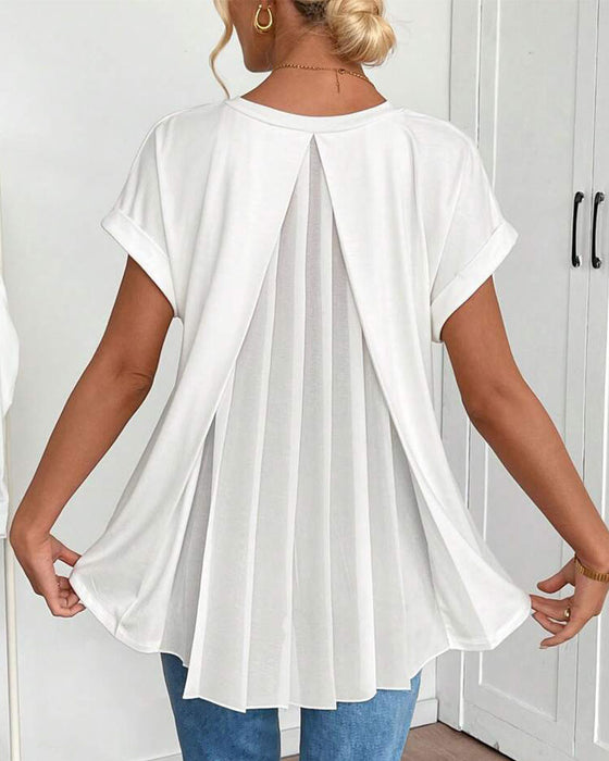 Liyanna - Patchwork Short Sleeve T-Shirt