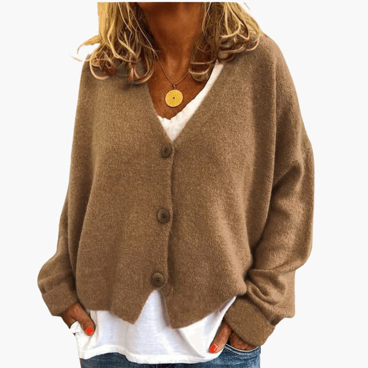 Lucrora - Long Sleeve Knitted Cardigan