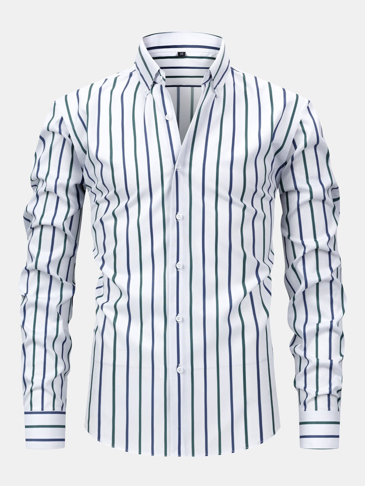 Burt - Long Sleeved Striped Shirt With Button