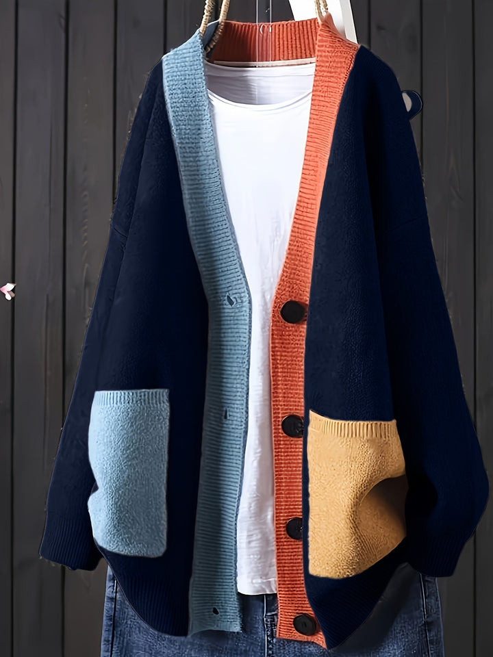 Peggy - Casual Colorful Cardigon With Long Sleeve