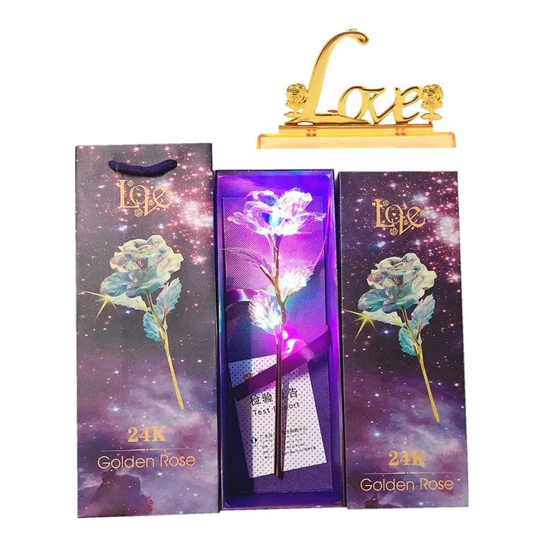 GlowPetal - Colorful Crystal Rose