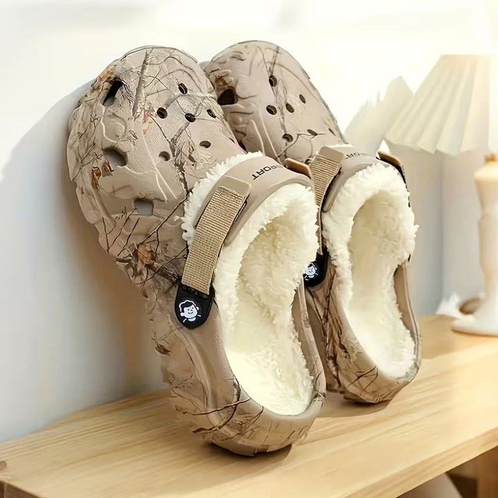 Fluxshield - Fleece Lined Camouflage Clogs with Adjustable Straps