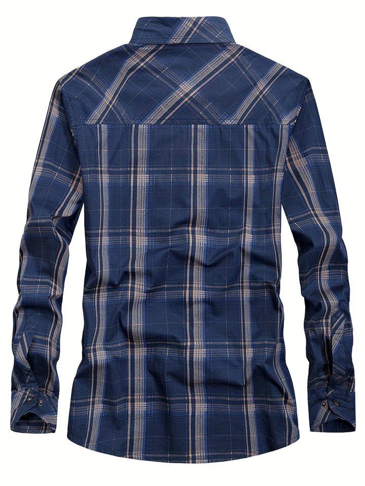 Phineas - Plaid Long Sleeve Shirt with Multi Pockets
