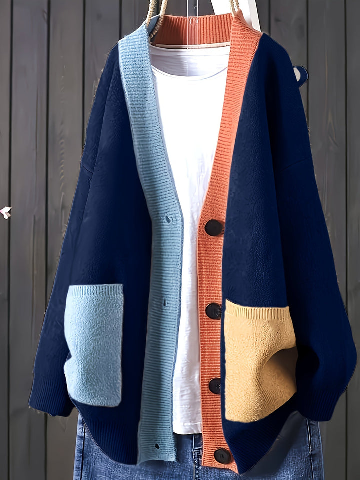 Peggy - Casual Colorful Cardigon With Long Sleeve