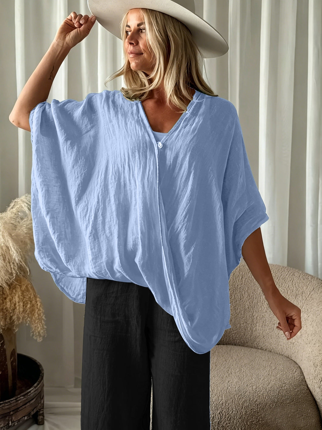 Vivioia - Bohemian Blouse With Loose Sleeve