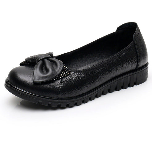 Opheinova - Flats With Bow and Chunky Ridged Soles