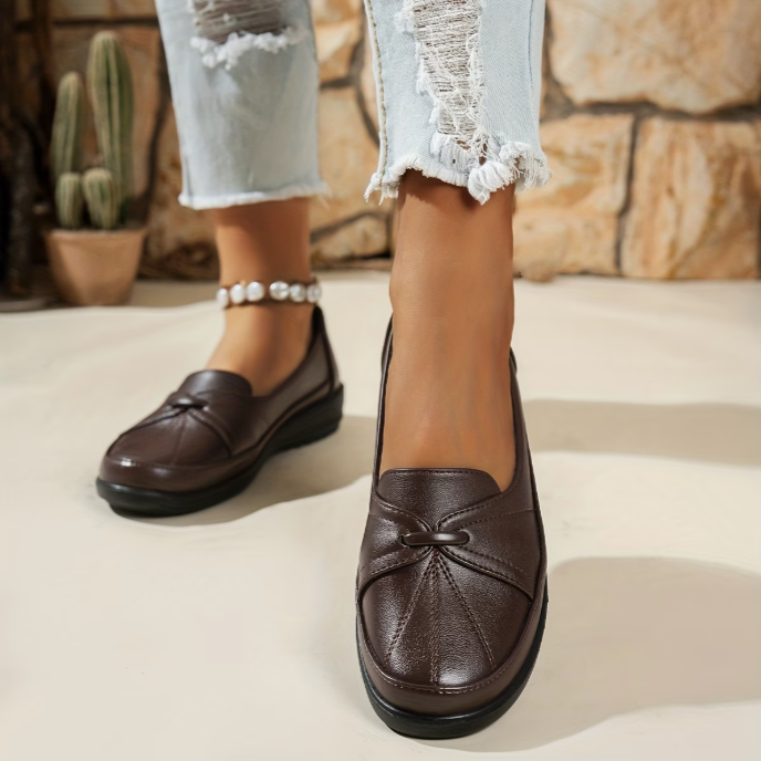 Kirieia - Faux Leather Penny Loafers