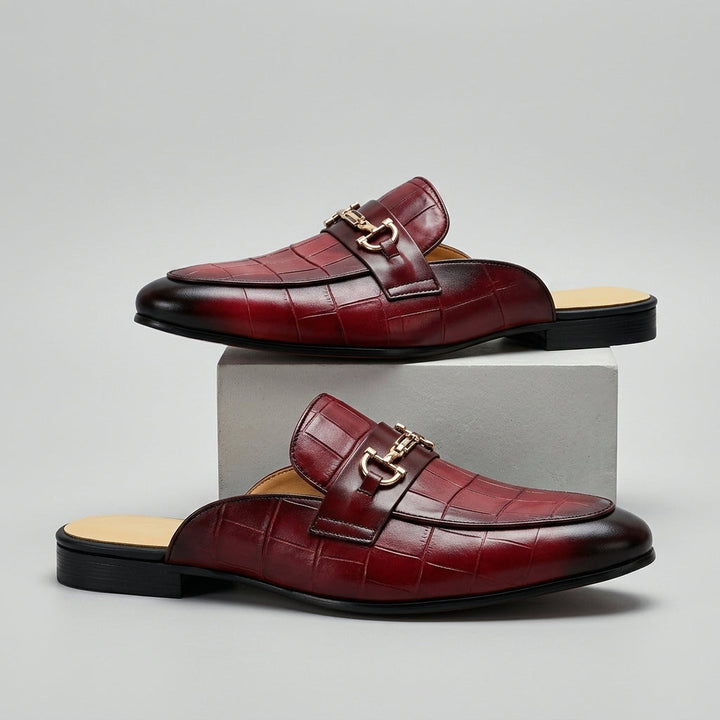 Idris - Backless Leather Shoes