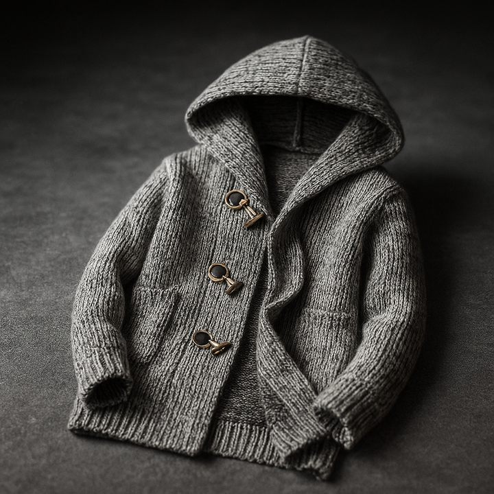 Lindon - Knitted Hoodie With Toggle Closure