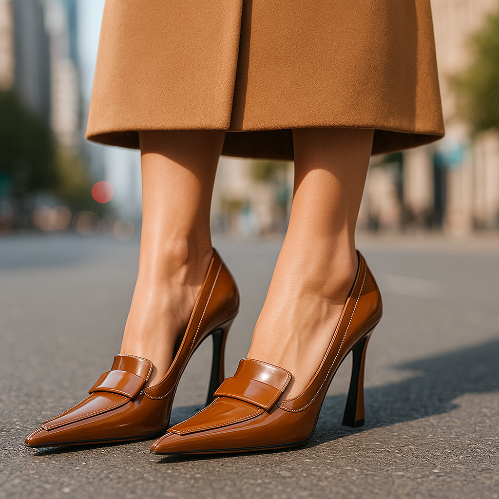 Nishadi - Comfortable High Heel Leather Pump Shoes