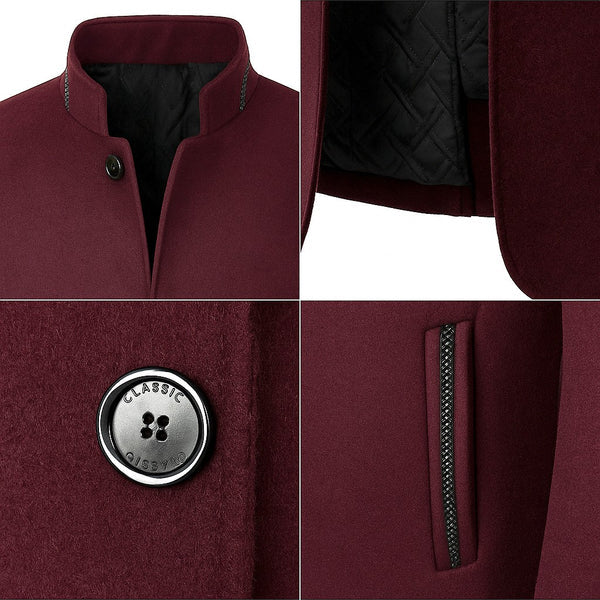 Giacomo - Classic Blazer Jacket With Mandarin Collar