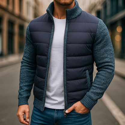 Celenna - Padded Jacket With Knit Sleeves