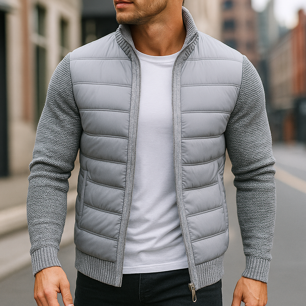 Celenna - Padded Jacket With Knit Sleeves