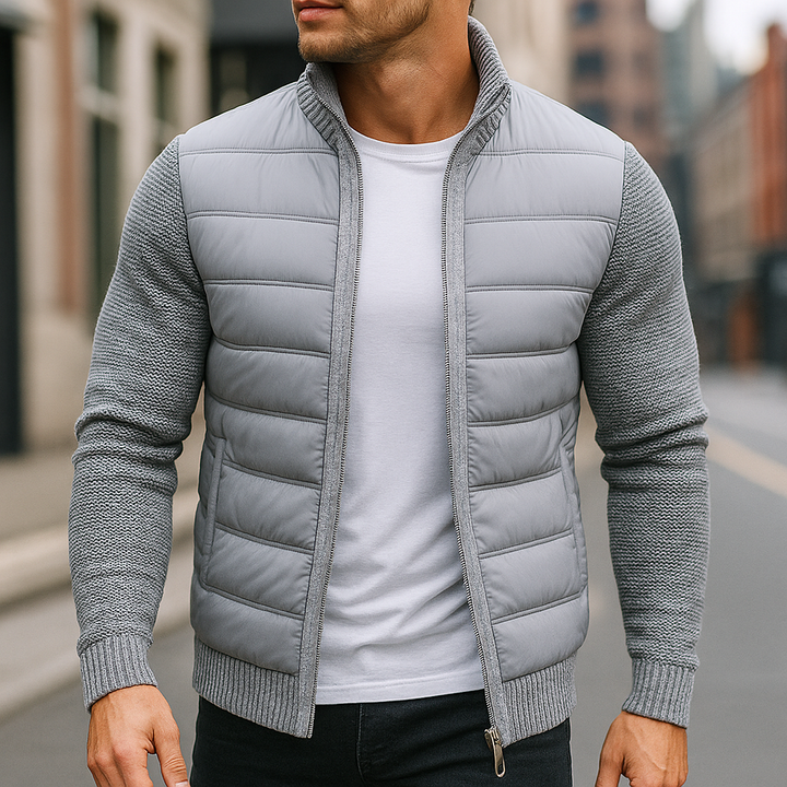 Celenna - Padded Jacket With Knit Sleeves