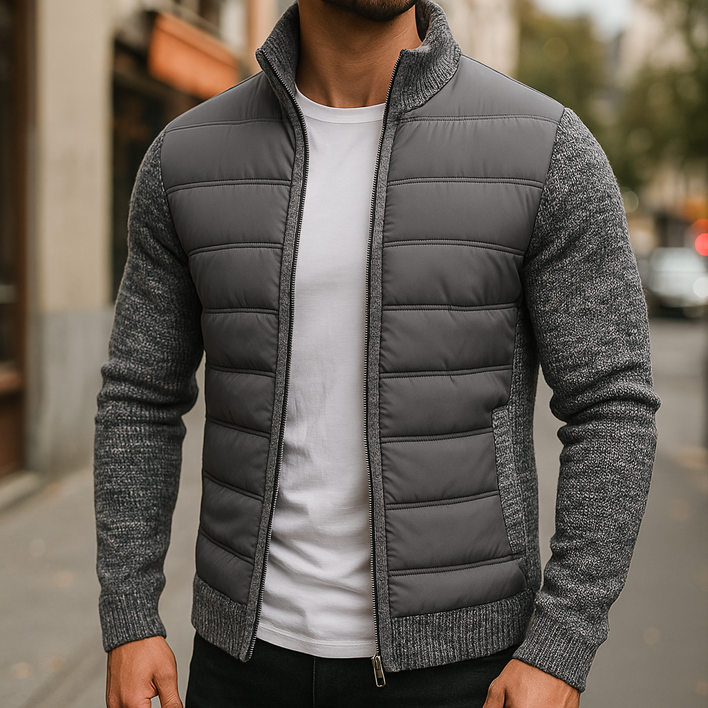 Celenna - Padded Jacket With Knit Sleeves