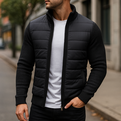 Celenna - Padded Jacket With Knit Sleeves
