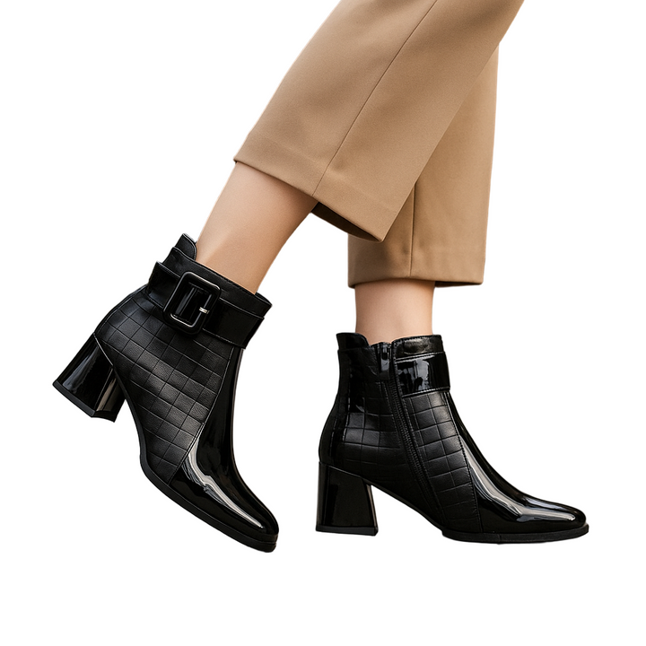 Sarit - Leather Ankle Boot With Buckle