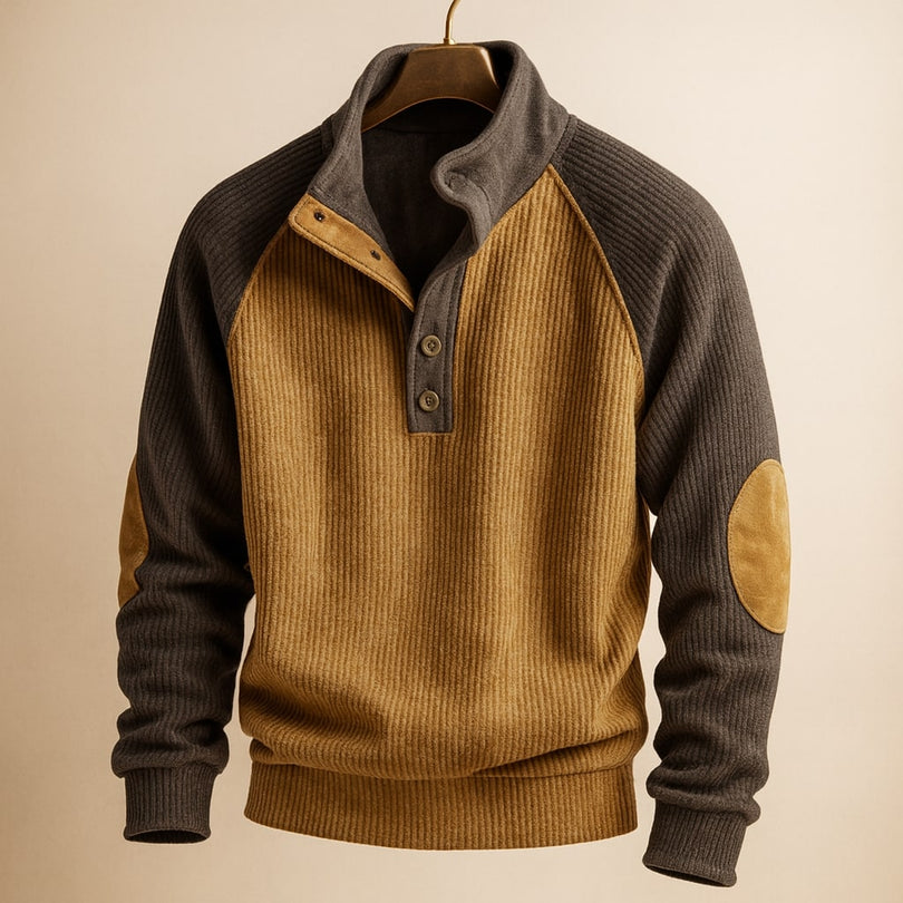 Raziel - Casual Long Sleeve knitted Shirt With Stand-UP Collar