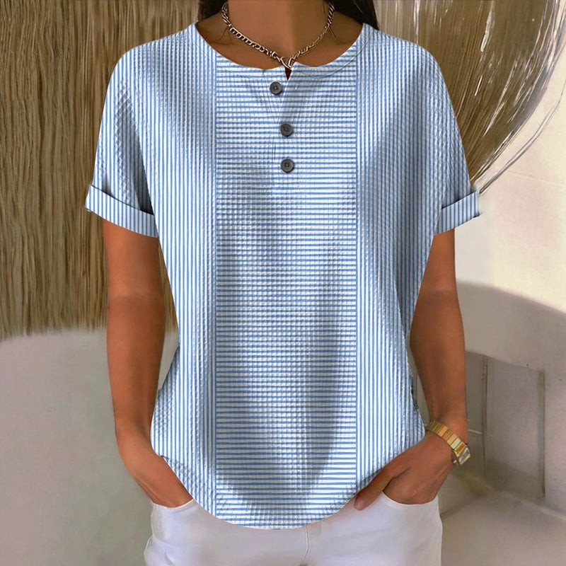 Lessie - Casual Striped Blouse