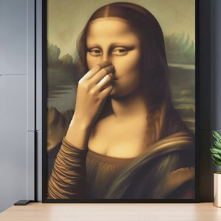 WinkArt - Mona Lisa with a Wink Humorous Poster