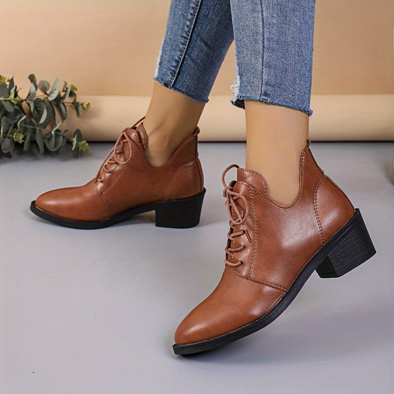 Rosemarie - Classic Lace Up Ankle Boots