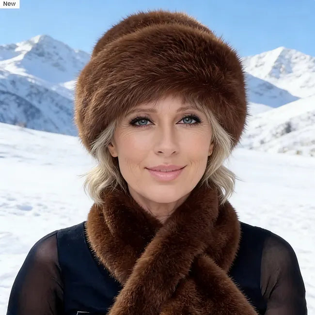 Delelle - Fluffy Winter Hat and Matching Scarf Set