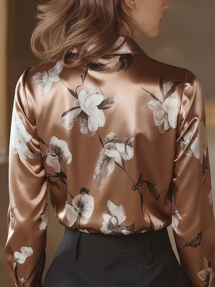 Majia - Elegant Long Sleeve Button Up Shirt