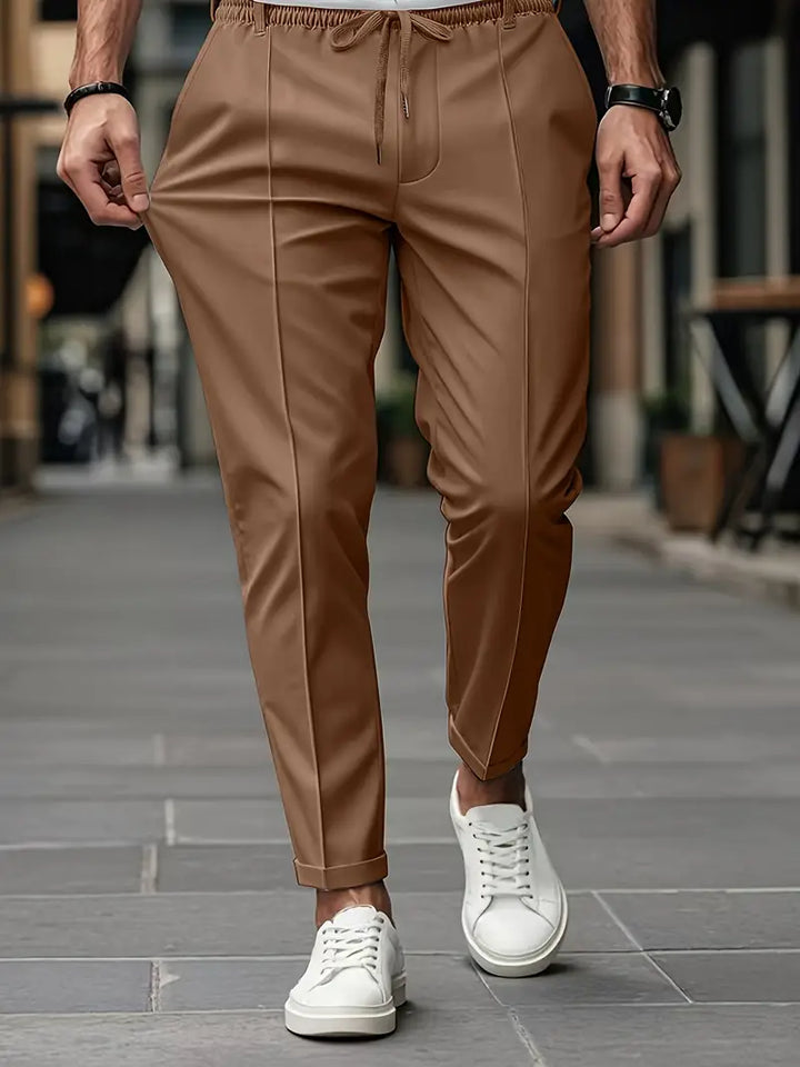 Crawford - Casual Slim-Fit Trousers With Elastic Waist