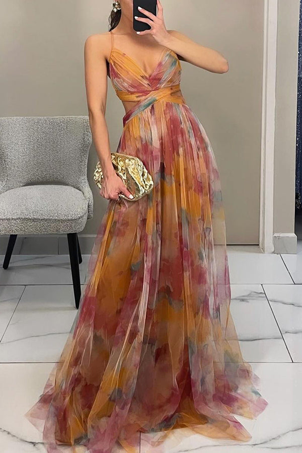Qyn - Beautiful Maxi Dress with Floral Print