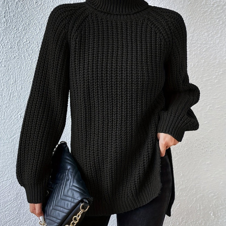 Yvaiinura - Knit Turtleneck Long Sleeve Sweater