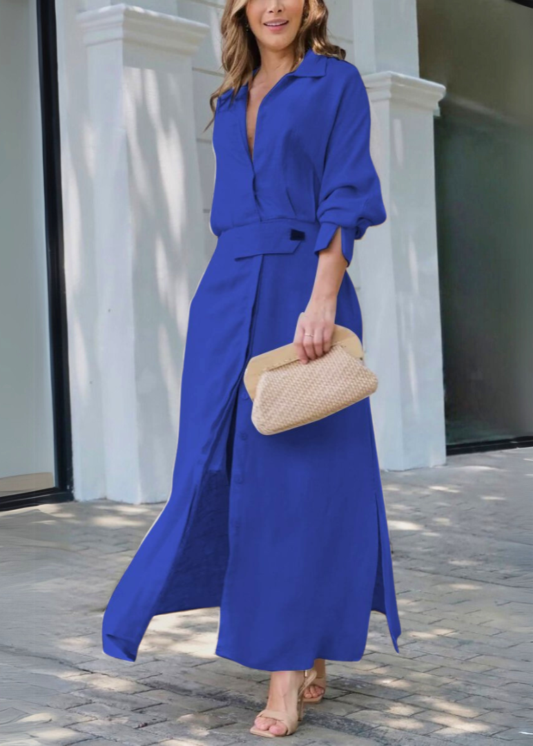 Simona - Cotton and Linen Maxi Dress