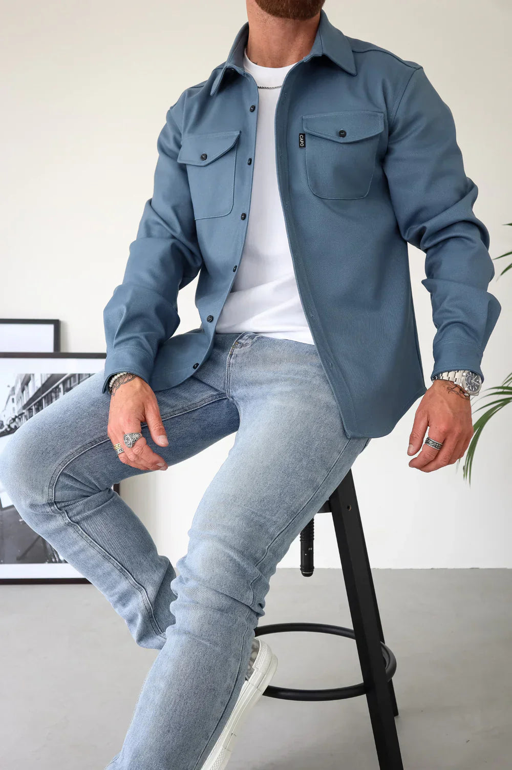 Dewid - Button Up Shirt With Front Pockets