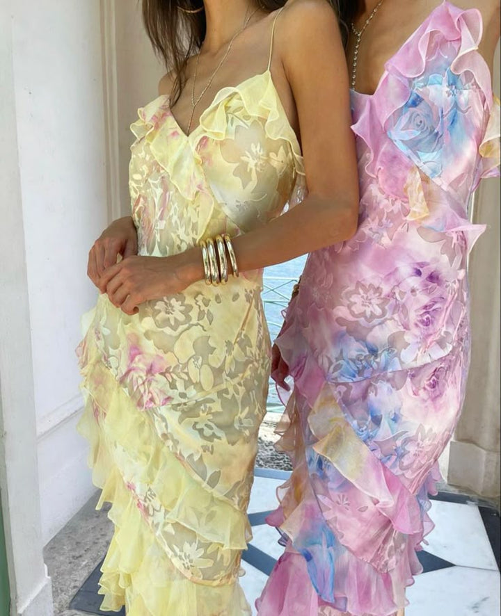 Latonya - Light Dress With Ruffles