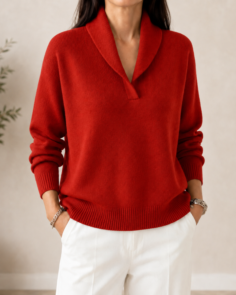 Valeis - Long Sleeve V-Neck Sweater