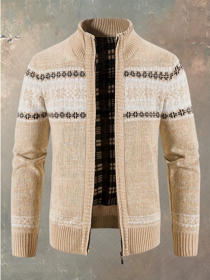 Oriaorandra - Comfortable Zip-Up Knit Cardigan