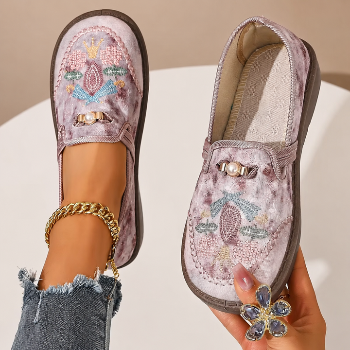 Adeyla - Floral Slip-On Loafers