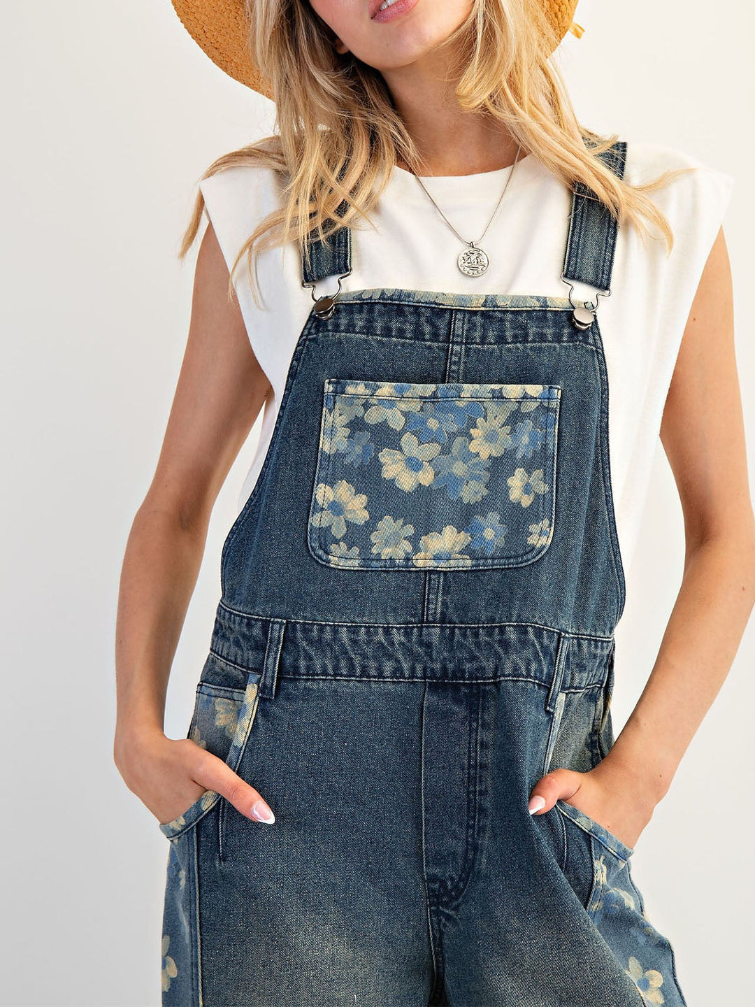 Yalita - Flower Denim Overalls