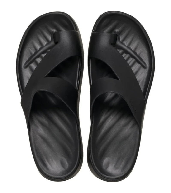 Vlasta - Cushioned Platform Slide Sandals With Toe Loop