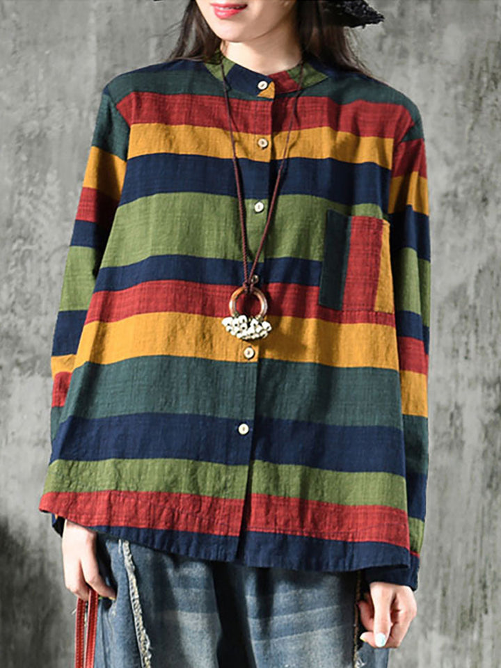Ingryosa - Striped Long Sleeve Shirt