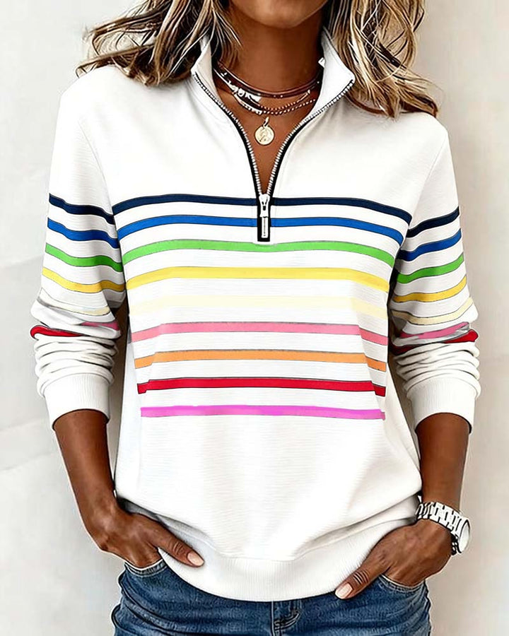 Uschi - Elegant Sweater With Quarter Zip