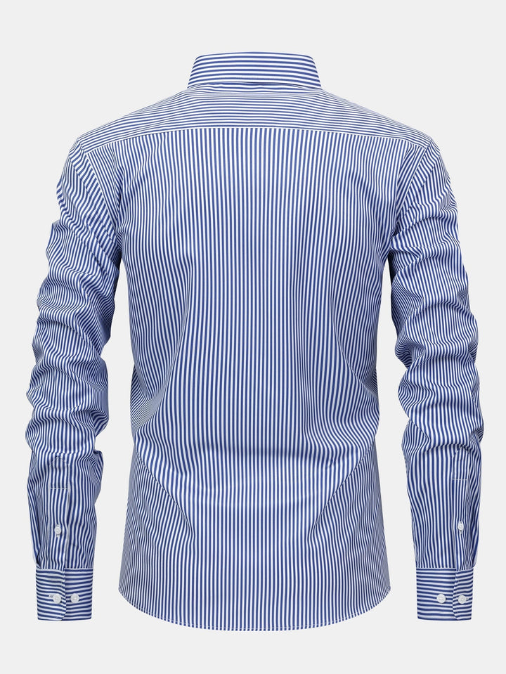 Corey - Long Sleeved Striped Shirt With Button