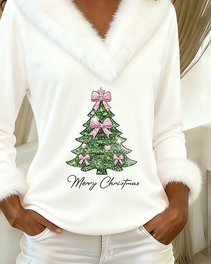 Janika - Warm Christmas V-Neck Sweater